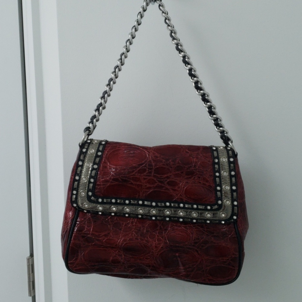 Dark red purse